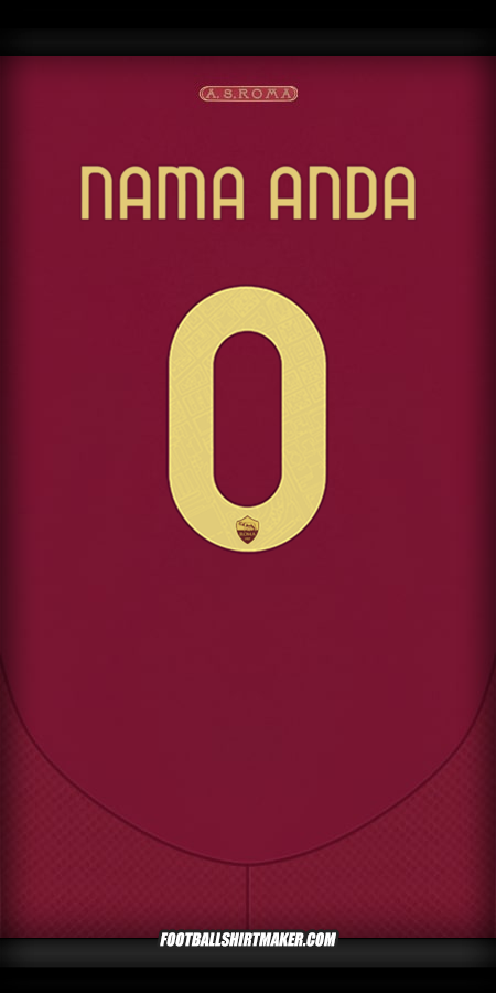 Jersey AS Roma Cup 2024/2025 -  nama anda - 0