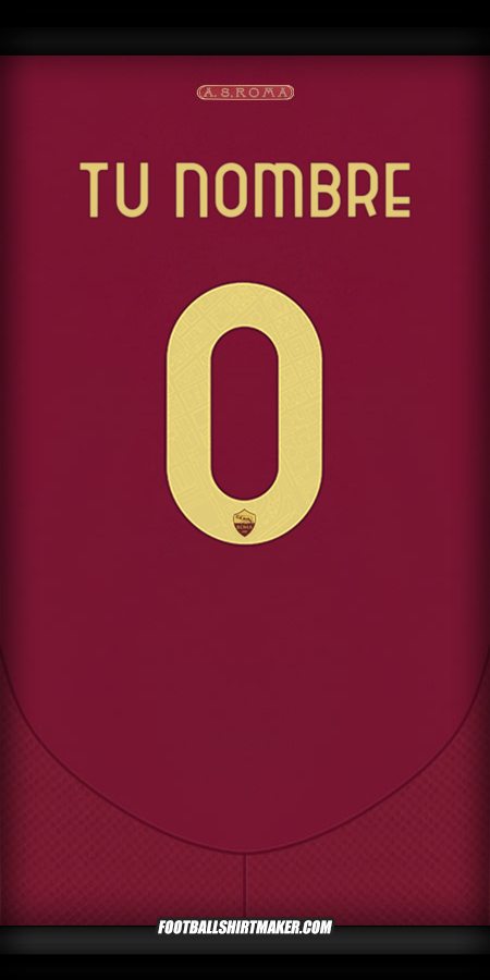 Camiseta AS Roma Cup 2024/2025 -  tu nombre - 0