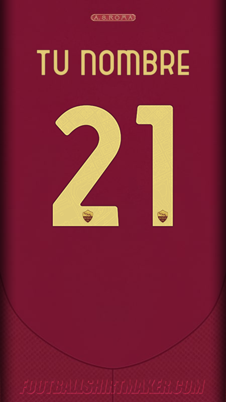 Jersey AS Roma 2024/2025 Cup número 21 tu nombre