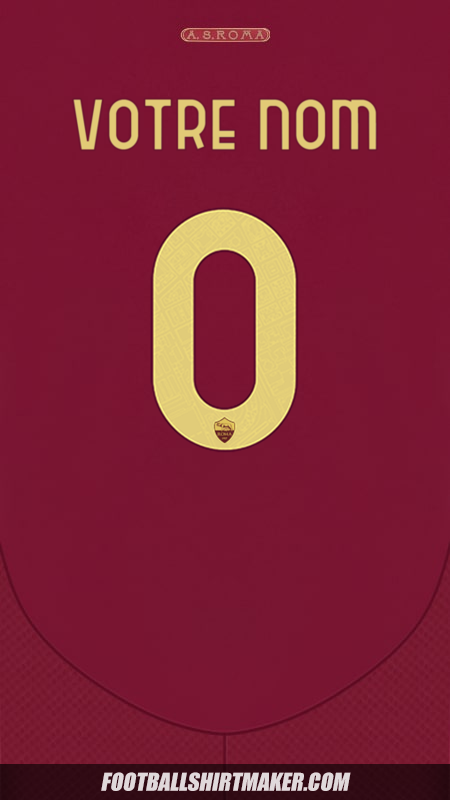 Maillot AS Roma 2024/2025 Cup -  votre nom - 0