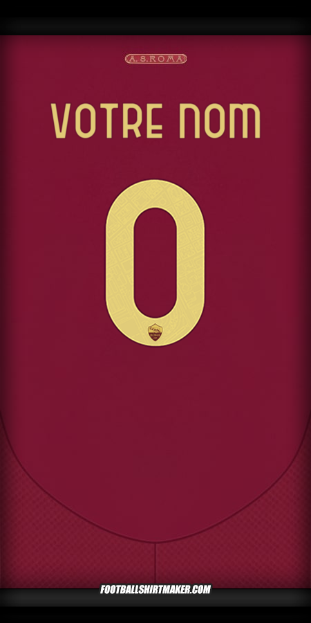 Maillot AS Roma Cup 2024/2025 -  votre nom - 0