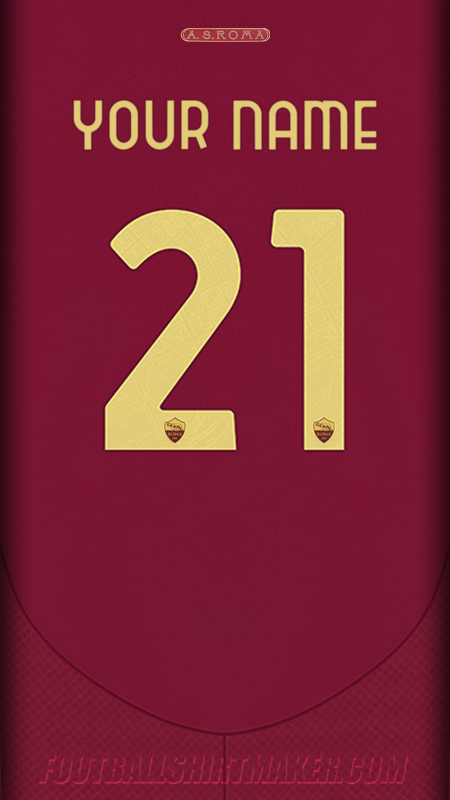 AS Roma 2024/2025 Cup jersey number 21 your name