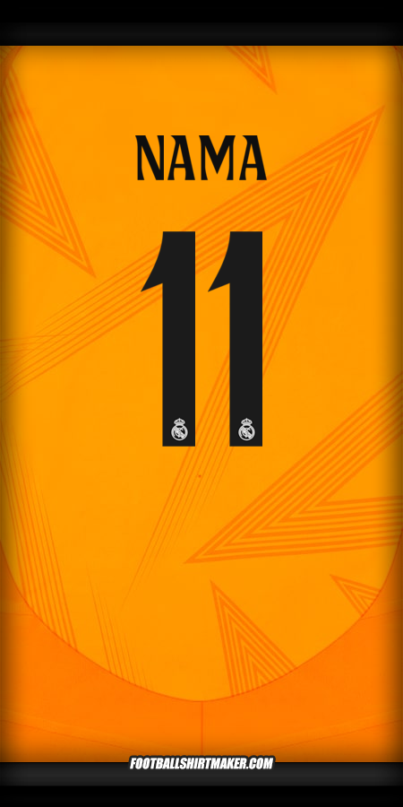 Jersey Real Madrid CF Cup 2024/2025 Alternatif -  nama - 11