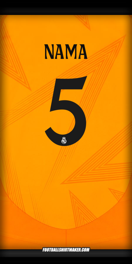 Jersey Real Madrid CF Cup 2024/2025 Alternatif -  nama - 5