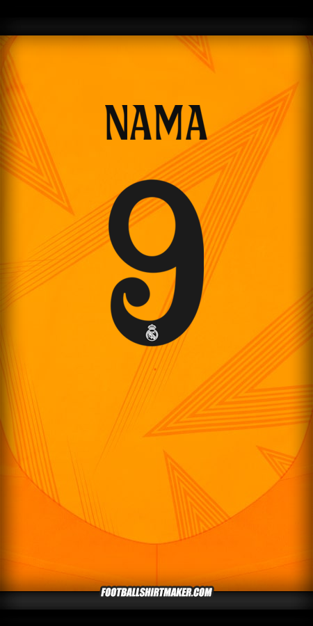 Jersey Real Madrid CF Cup 2024/2025 Alternatif -  nama - 9
