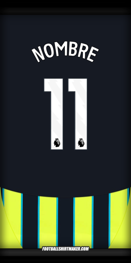 Jersey Manchester City 2024/2025 Visita -  nombre - 11