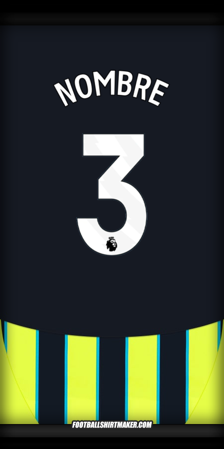 Jersey Manchester City 2024/2025 Visita -  nombre - 3