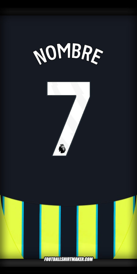 Jersey Manchester City 2024/2025 Visita -  nombre - 7