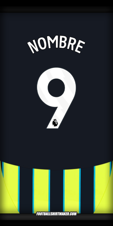 Jersey Manchester City 2024/2025 Visita -  nombre - 9