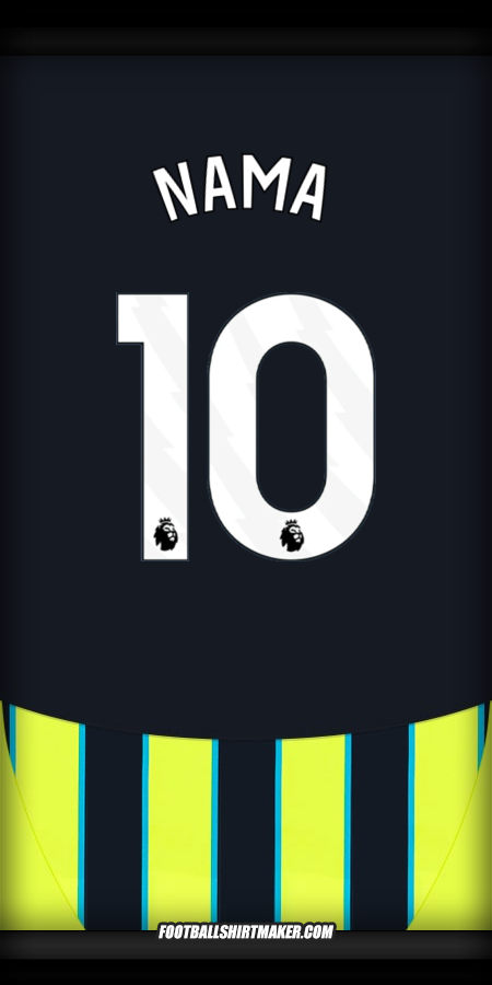 Jersey Manchester City 2024/2025 Alternatif -  nama - 10