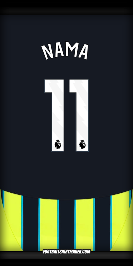 Jersey Manchester City 2024/2025 Alternatif -  nama - 11