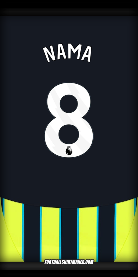 Jersey Manchester City 2024/2025 Alternatif -  nama - 8