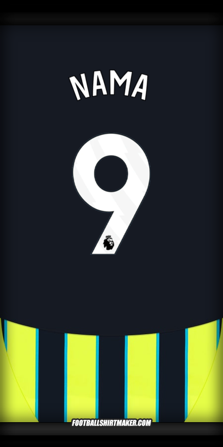 Jersey Manchester City 2024/2025 Alternatif -  nama - 9