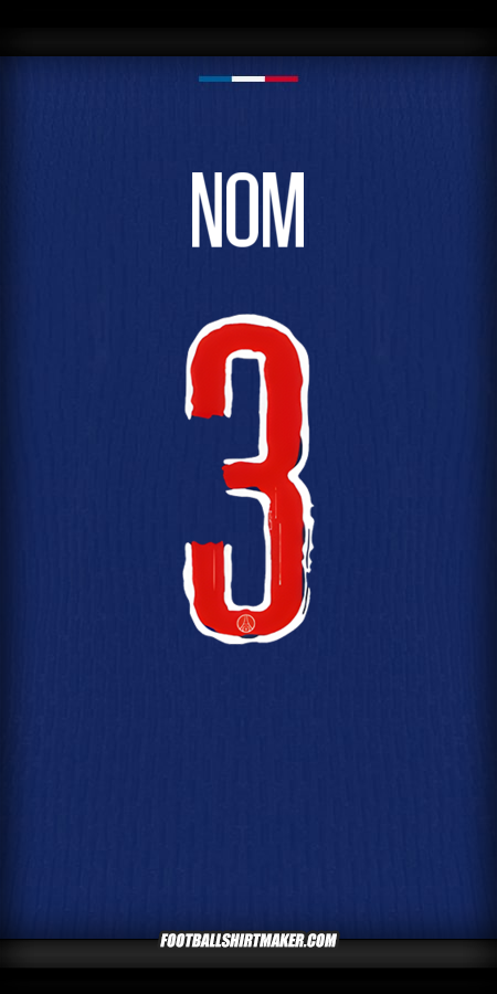 Maillot Paris Saint Germain Cup 2024/2025 -  nom - 3