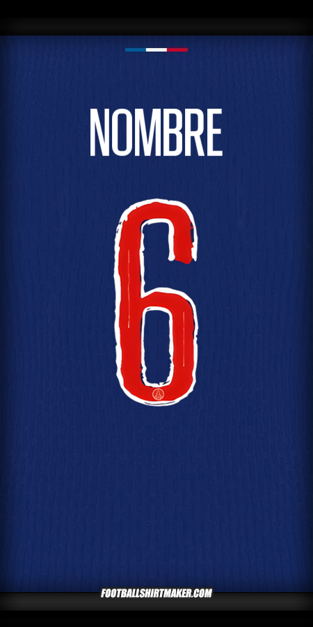 Jersey Paris Saint Germain Cup 2024/2025 -  nombre - 6