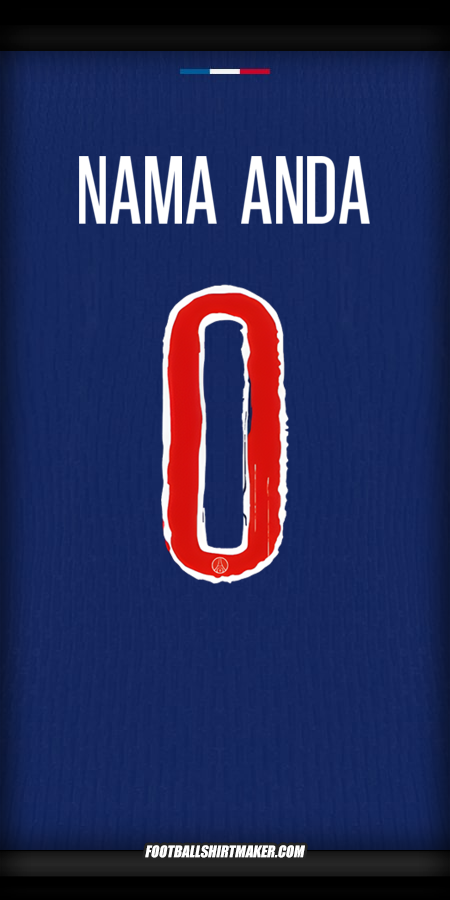 Jersey Paris Saint Germain Cup 2024/2025 -  nama anda - 0