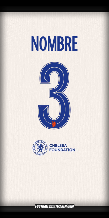 Jersey Chelsea Cup 2024/2025 Visita -  nombre - 3
