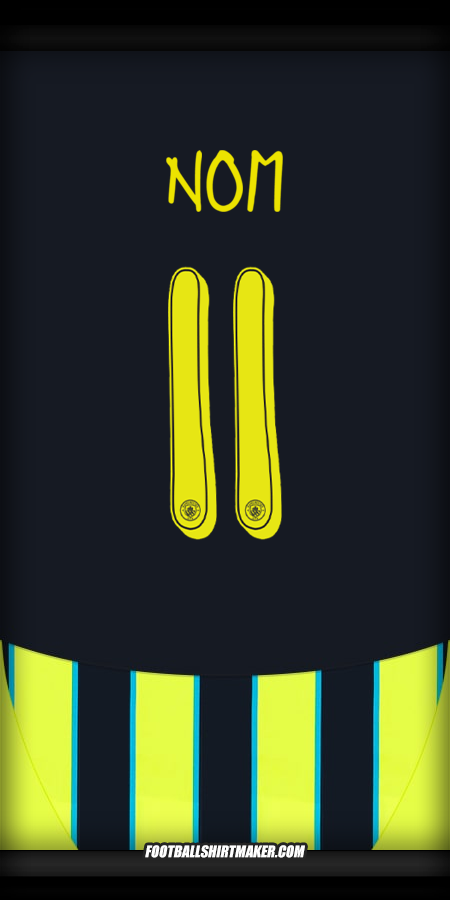 Maillot Manchester City Cup 2024/2025 Extérieur -  nom - 11