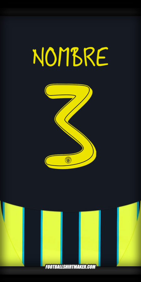 Jersey Manchester City Cup 2024/2025 Visita -  nombre - 3