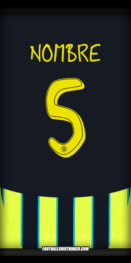 Jersey Manchester City Cup 2024/2025 Visita -  nombre - 5
