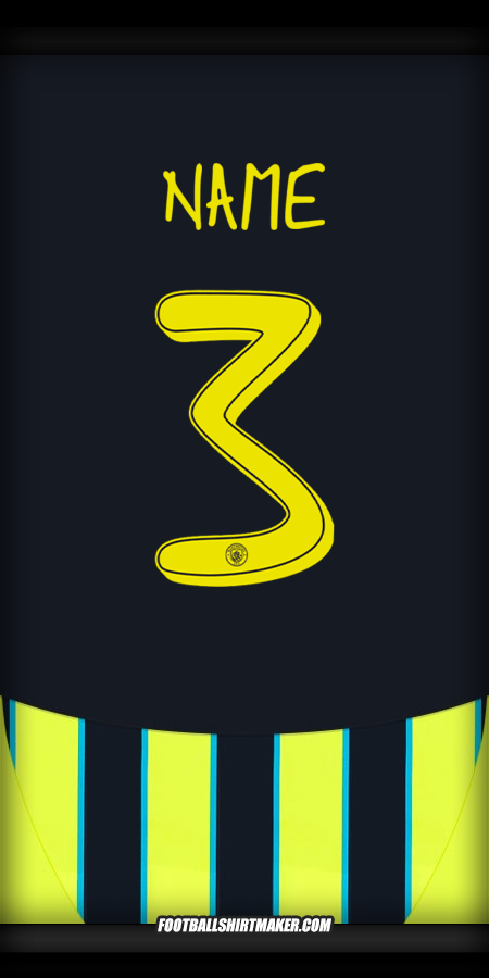 Trikot Manchester City Cup 2024/2025 Auswärts -  name - 3