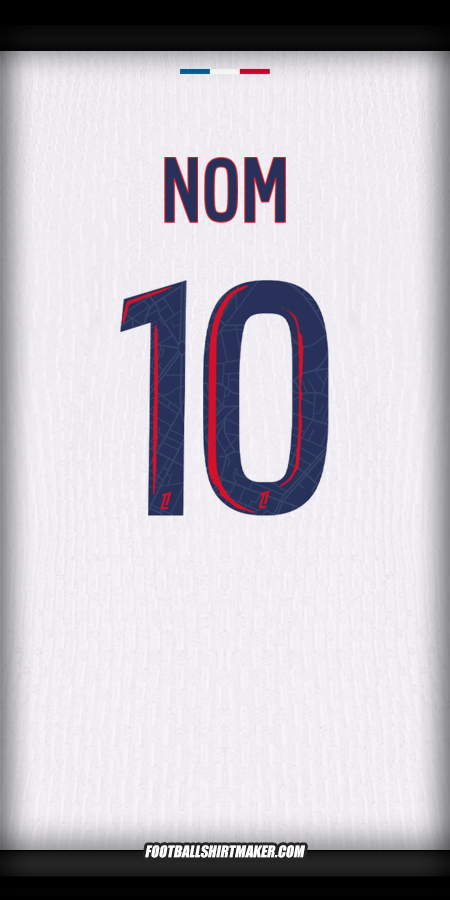 Maillot Paris Saint Germain 2024/2025 Extérieur -  nom - 10