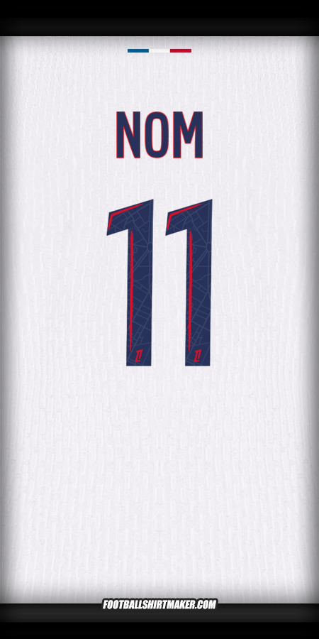 Maillot Paris Saint Germain 2024/2025 Extérieur -  nom - 11