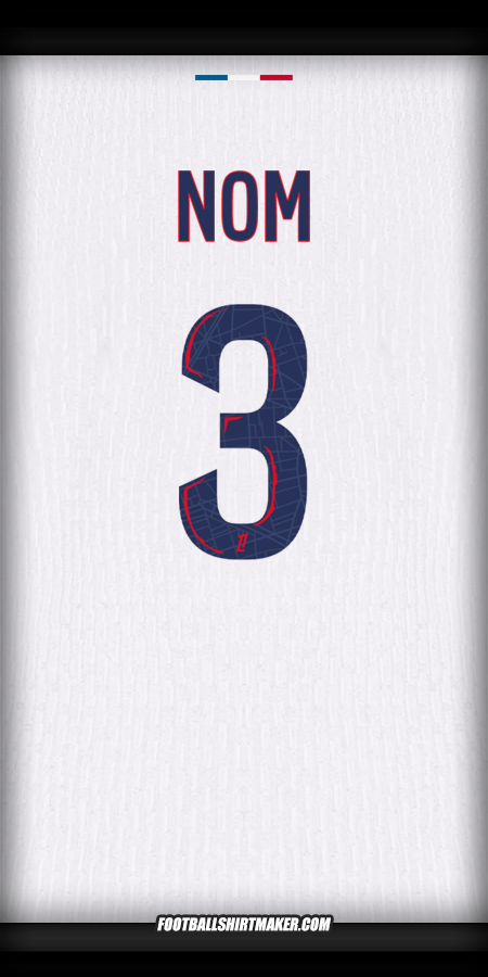 Maillot Paris Saint Germain 2024/2025 Extérieur -  nom - 3