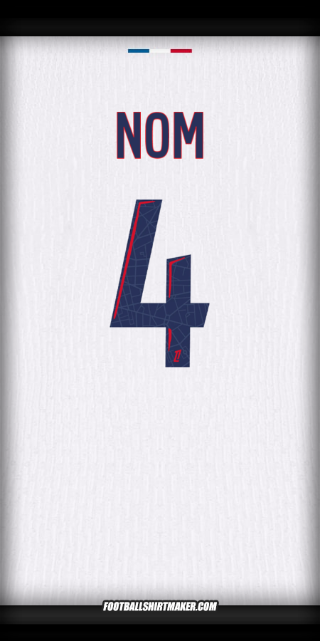 Maillot Paris Saint Germain 2024/2025 Extérieur -  nom - 4