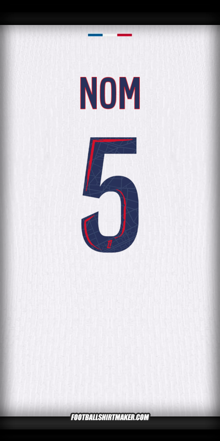 Maillot Paris Saint Germain 2024/2025 Extérieur -  nom - 5
