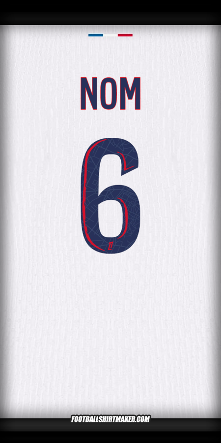 Maillot Paris Saint Germain 2024/2025 Extérieur -  nom - 6