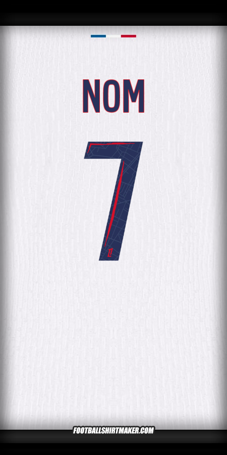 Maillot Paris Saint Germain 2024/2025 Extérieur -  nom - 7