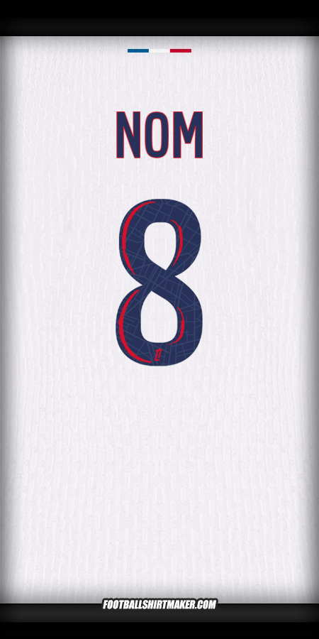 Maillot Paris Saint Germain 2024/2025 Extérieur -  nom - 8