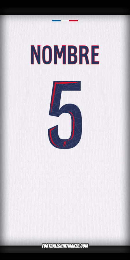 Jersey Paris Saint Germain 2024/2025 Visita -  nombre - 5