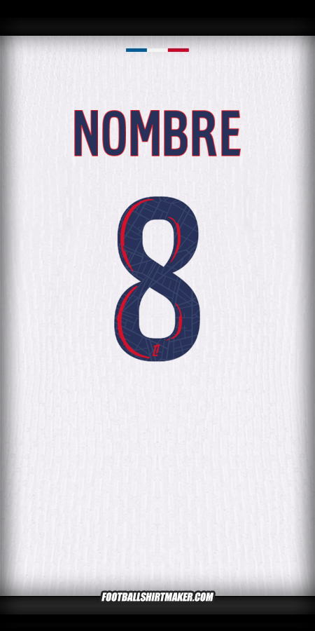 Jersey Paris Saint Germain 2024/2025 Visita -  nombre - 8