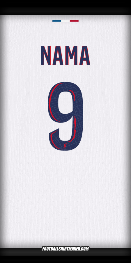 Jersey Paris Saint Germain 2024/2025 Alternatif -  nama - 9