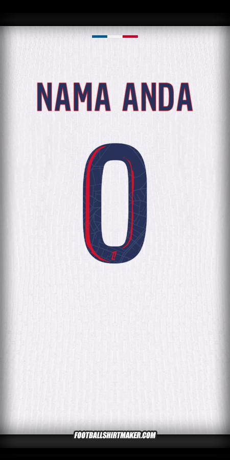 Jersey Paris Saint Germain 2024/2025 Alternatif -  nama anda - 0
