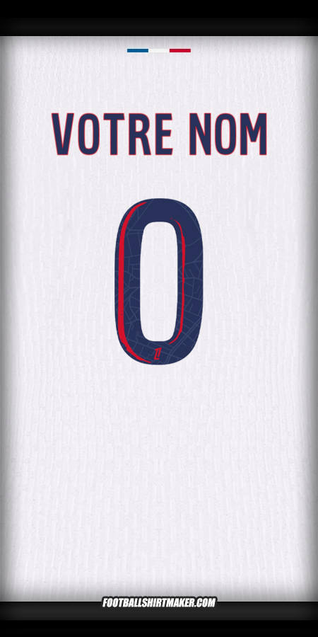 Maillot Paris Saint Germain 2024/2025 Extérieur -  votre nom - 0