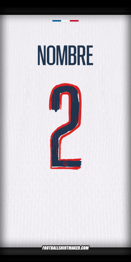 Jersey Paris Saint Germain Cup 2024/2025 Visita -  nombre - 2