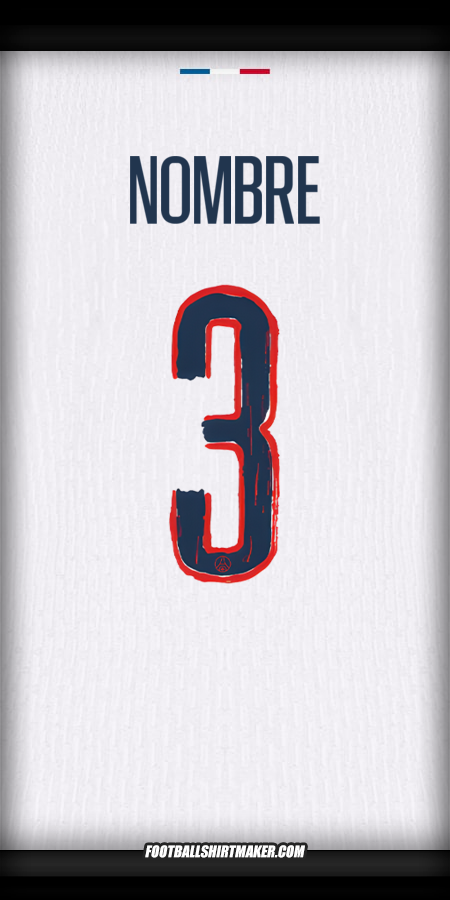 Jersey Paris Saint Germain Cup 2024/2025 Visita -  nombre - 3