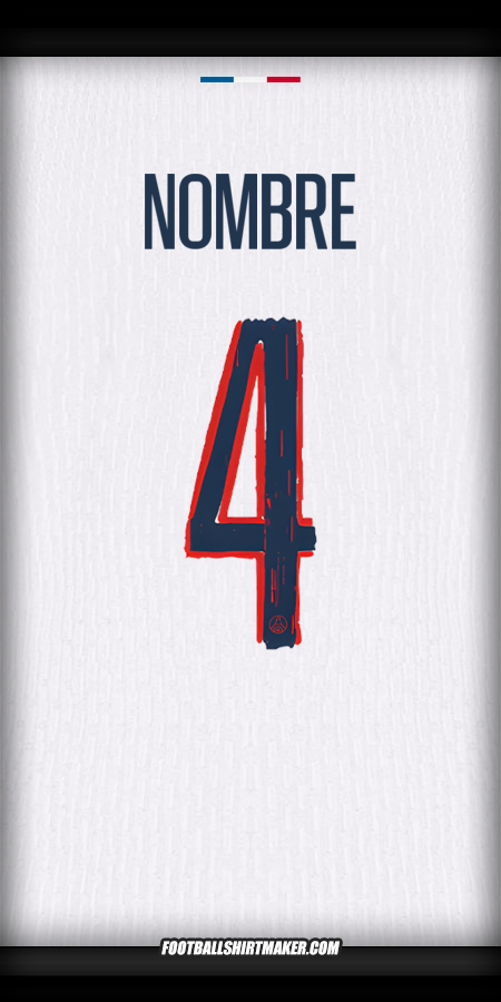 Jersey Paris Saint Germain Cup 2024/2025 Visita -  nombre - 4