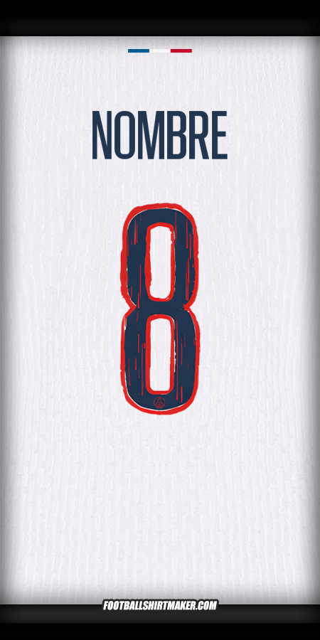 Jersey Paris Saint Germain Cup 2024/2025 Visita -  nombre - 8