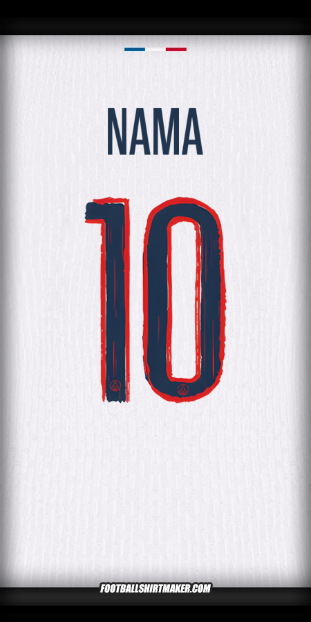 Jersey Paris Saint Germain Cup 2024/2025 Alternatif -  nama - 10
