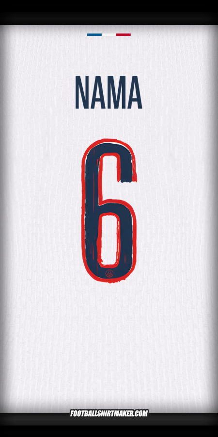 Jersey Paris Saint Germain Cup 2024/2025 Alternatif -  nama - 6