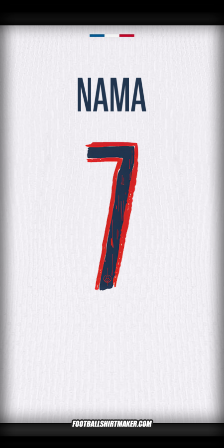 Jersey Paris Saint Germain Cup 2024/2025 Alternatif -  nama - 7