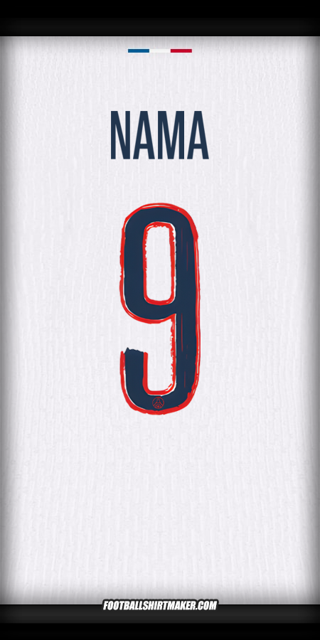 Jersey Paris Saint Germain Cup 2024/2025 Alternatif -  nama - 9