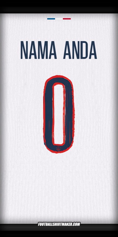 Jersey Paris Saint Germain Cup 2024/2025 II -  nama anda - 0