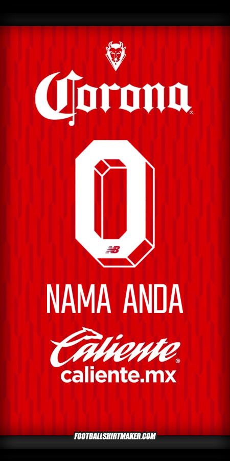 Jersey Toluca FC 2024/2025 -  nama anda - 0