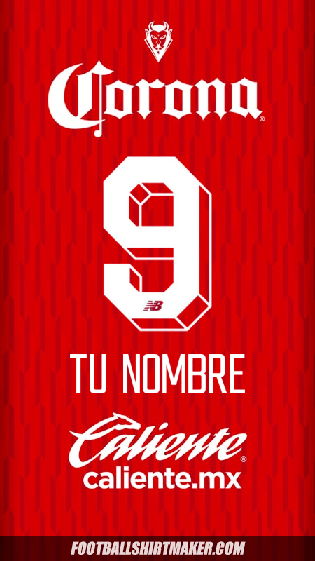 Camiseta Toluca FC 2024/2025 número 9 tu nombre