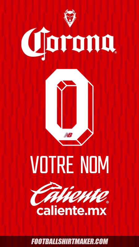 Maillot Toluca FC 2024/2025 -  votre nom - 0